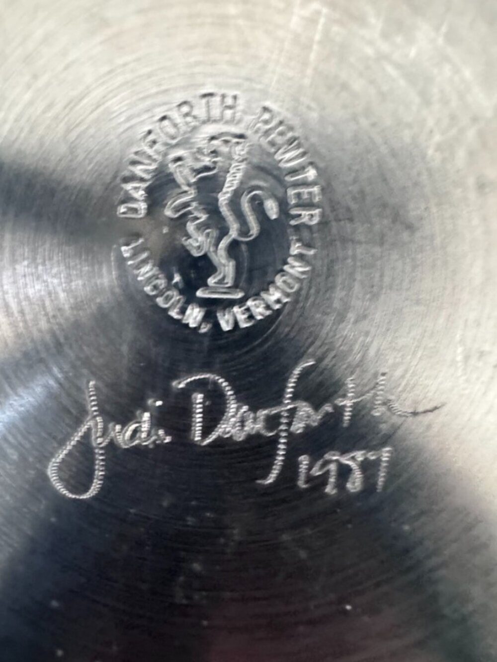 Danforth Pewter Candlestick Holders (Set of 2),Authentic by Judi Danforth,1989 - Picture 7 of 7